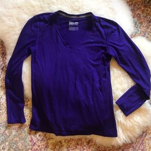 NIKE dri-fit long sleeve purple top
